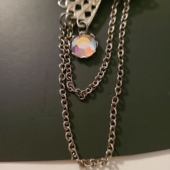 Vintage Rhinestone Chain Brooche - Picture 3 of 5